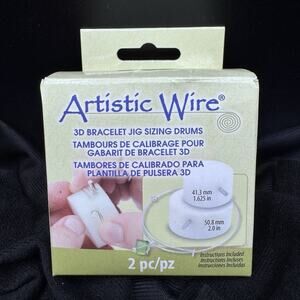Artistic Wire 3D Bracelet Jig Sizing Drums 1.625" 2" New in Box